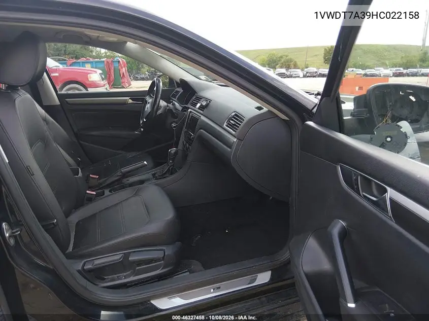 2017 VOLKSWAGEN PASSAT VIN 1VWDT7A39HC022158 — фото 5