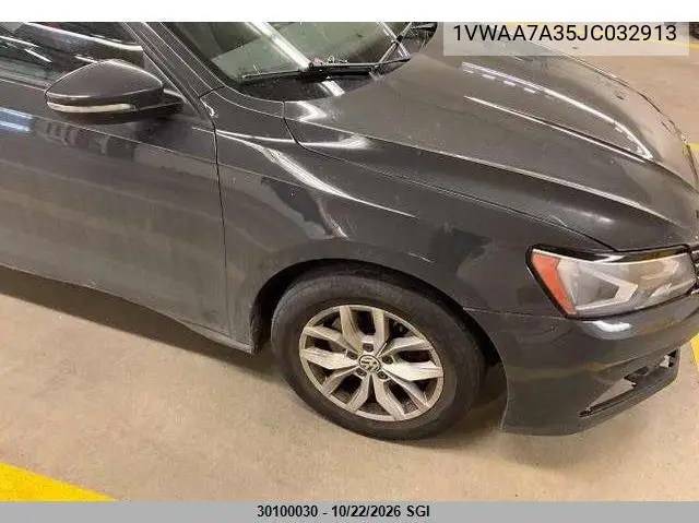 VOLKSWAGEN PASSAT 2018, VIN 1VWAA7A35JC032913