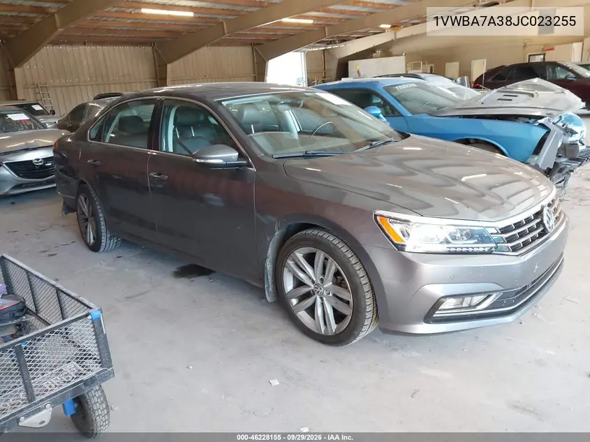 VOLKSWAGEN PASSAT 2018, VIN 1VWBA7A38JC023255