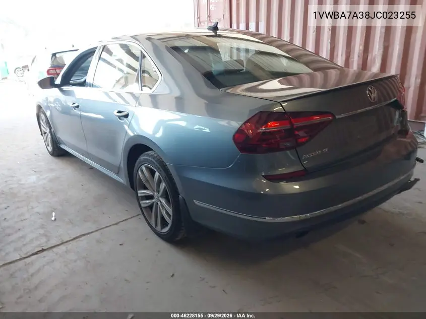 2018 VOLKSWAGEN PASSAT VIN 1VWBA7A38JC023255 — фото 3
