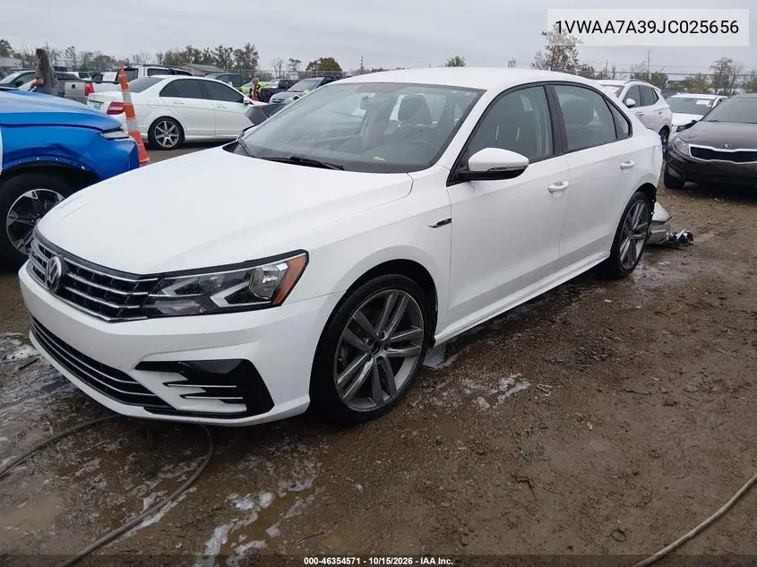 2018 VOLKSWAGEN PASSAT VIN 1VWAA7A39JC025656 — фото 2