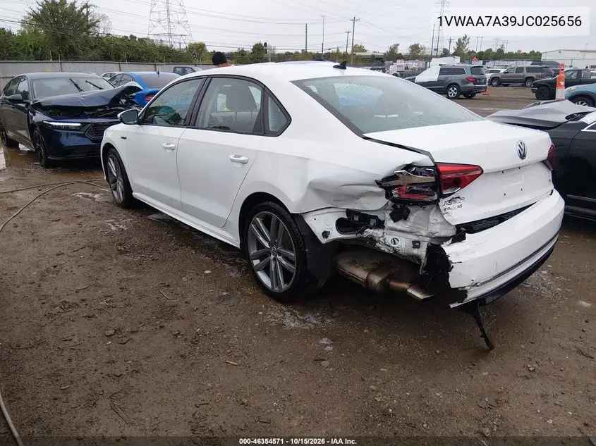 2018 VOLKSWAGEN PASSAT VIN 1VWAA7A39JC025656 — фото 3