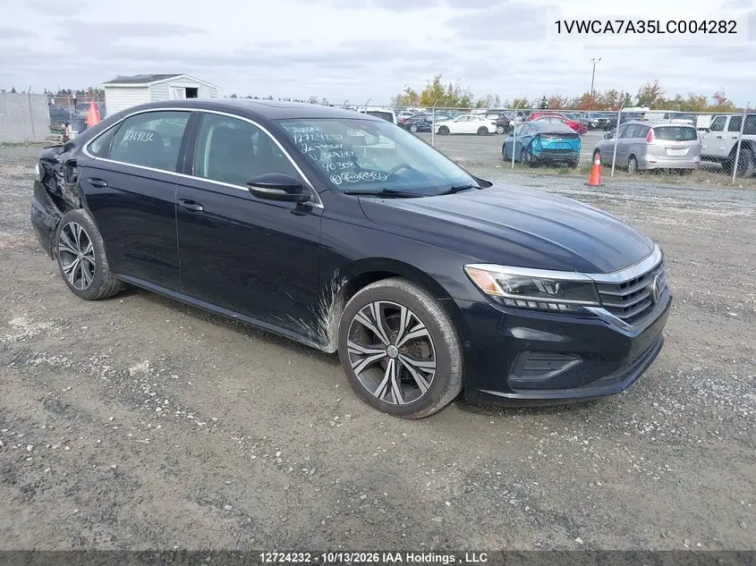 VOLKSWAGEN PASSAT 2020, VIN 1VWCA7A35LC004282