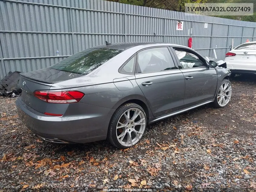 2020 VOLKSWAGEN PASSAT VIN 1VWMA7A32LC027409 — фото 4