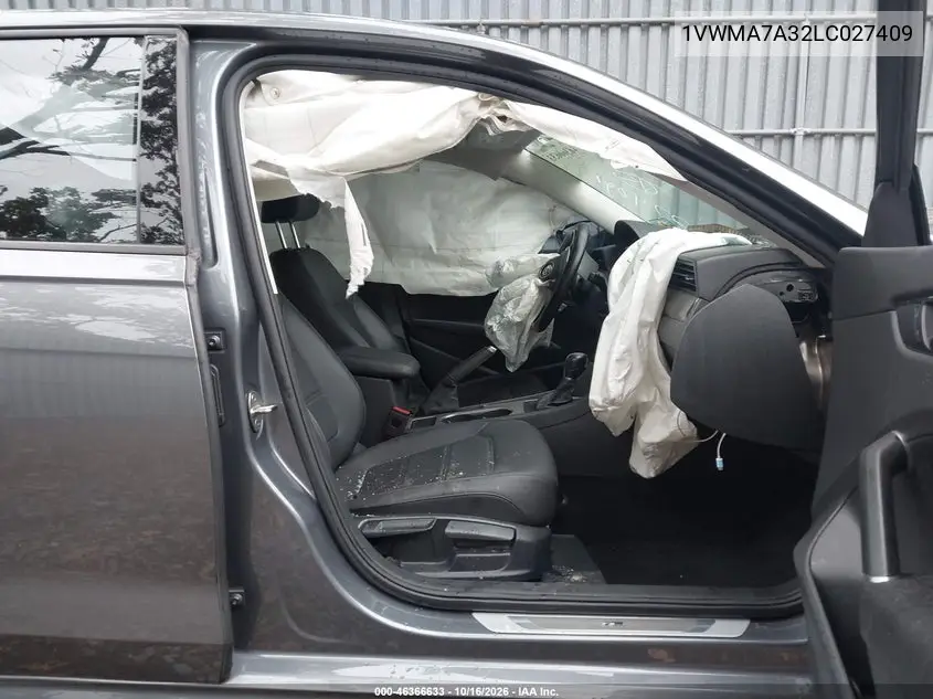 2020 VOLKSWAGEN PASSAT VIN 1VWMA7A32LC027409 — фото 5