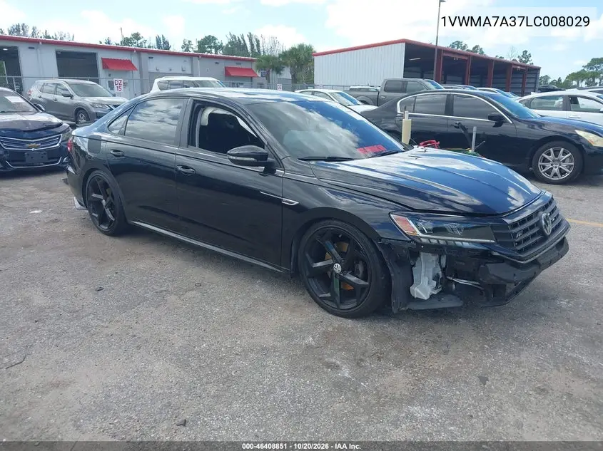VOLKSWAGEN PASSAT 2020, VIN 1VWMA7A37LC008029