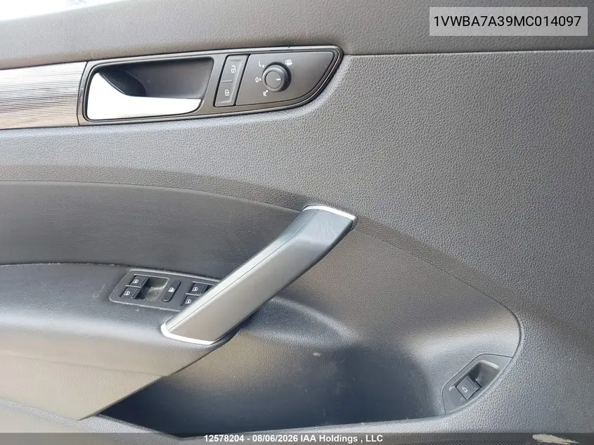 2021 VOLKSWAGEN PASSAT VIN 1VWBA7A39MC014097 — фото 22