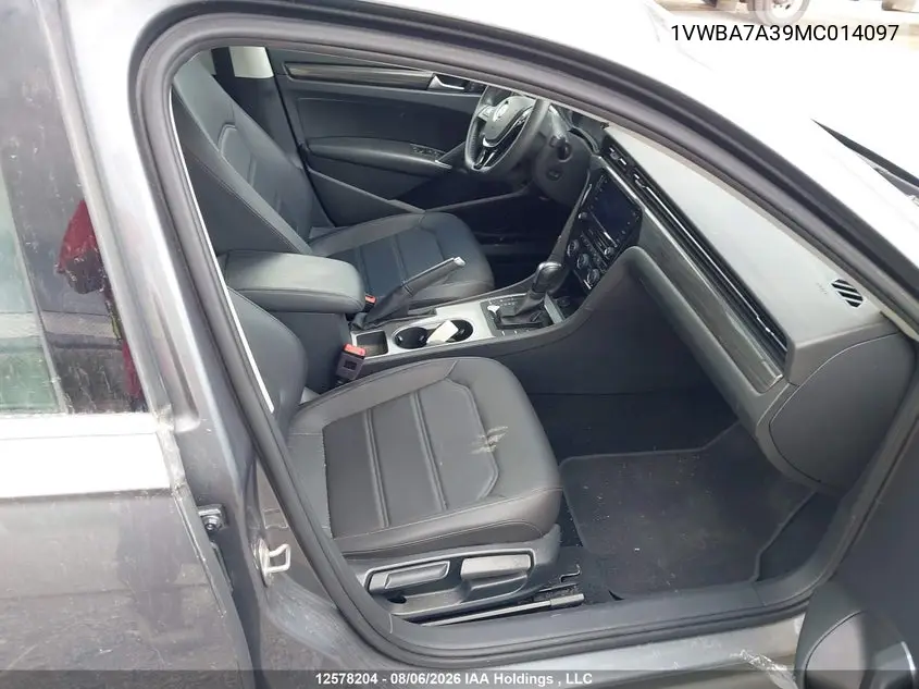 2021 VOLKSWAGEN PASSAT VIN 1VWBA7A39MC014097 — фото 5
