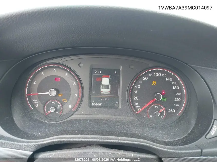 2021 VOLKSWAGEN PASSAT VIN 1VWBA7A39MC014097 — фото 7