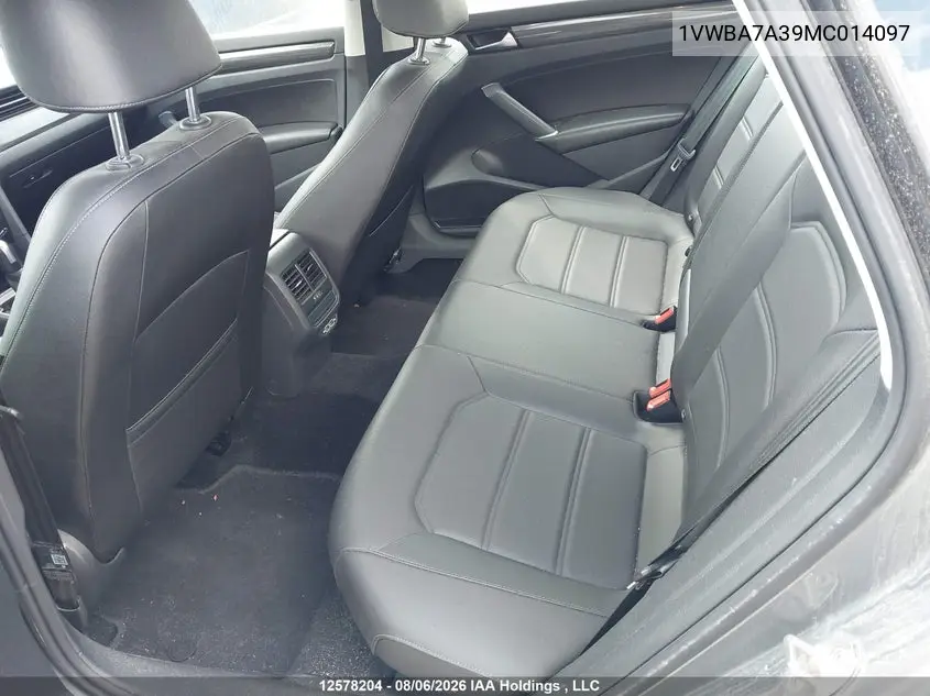 2021 VOLKSWAGEN PASSAT VIN 1VWBA7A39MC014097 — фото 8