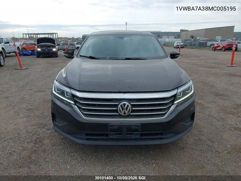 2021 VOLKSWAGEN PASSAT VIN 1VWBA7A38MC005195 — фото 12