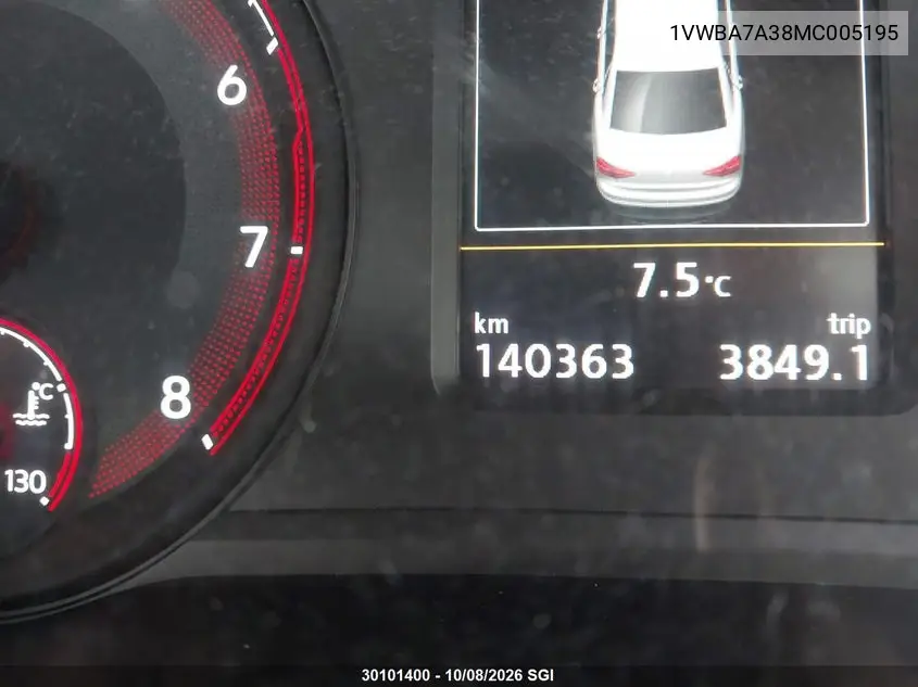 2021 VOLKSWAGEN PASSAT VIN 1VWBA7A38MC005195 — фото 15