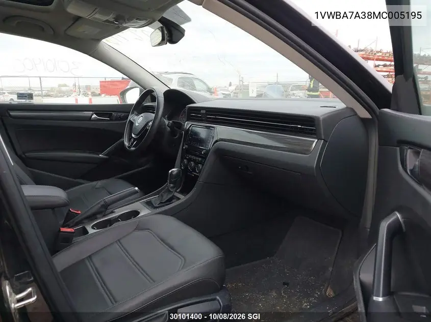 2021 VOLKSWAGEN PASSAT VIN 1VWBA7A38MC005195 — фото 5