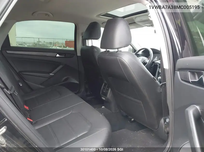 2021 VOLKSWAGEN PASSAT VIN 1VWBA7A38MC005195 — фото 8
