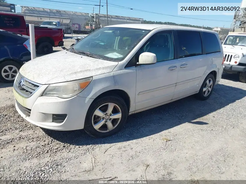 2010 VOLKSWAGEN ROUTAN VIN 2V4RW3D14AR306092 — фото 2
