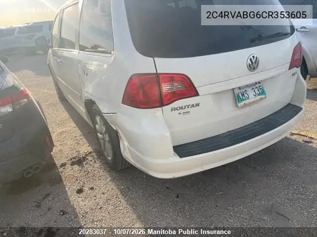 2012 VOLKSWAGEN ROUTAN VIN 2C4RVABG6CR353605 — фото 2
