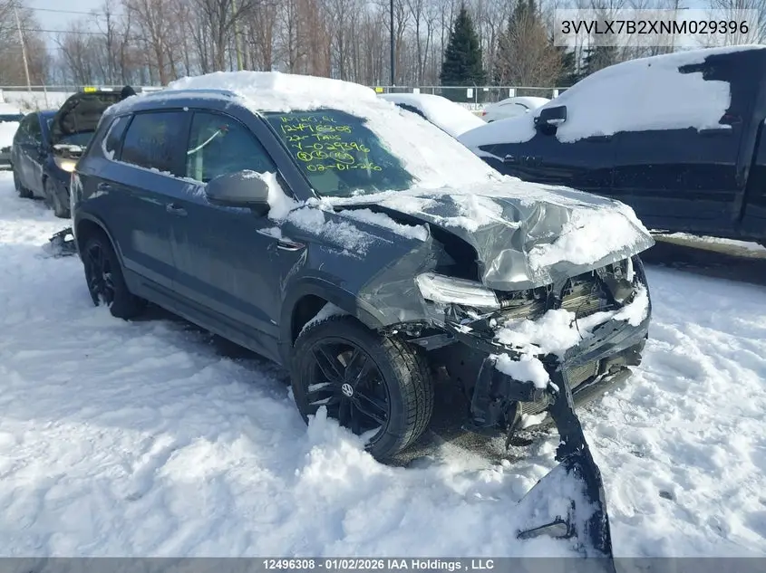 VOLKSWAGEN TAOS 2022, VIN 3VVLX7B2XNM029396