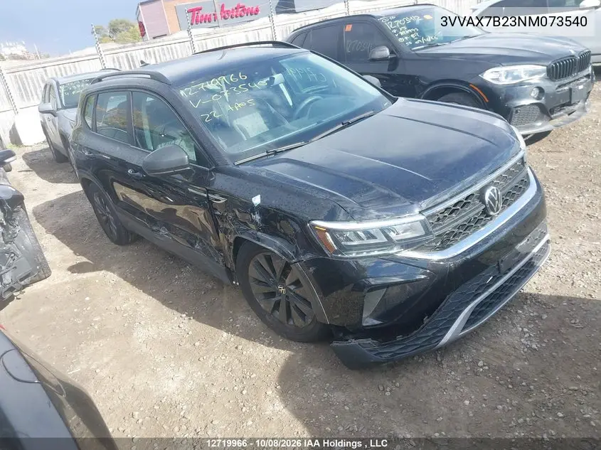 VOLKSWAGEN TAOS 2022, VIN 3VVAX7B23NM073540