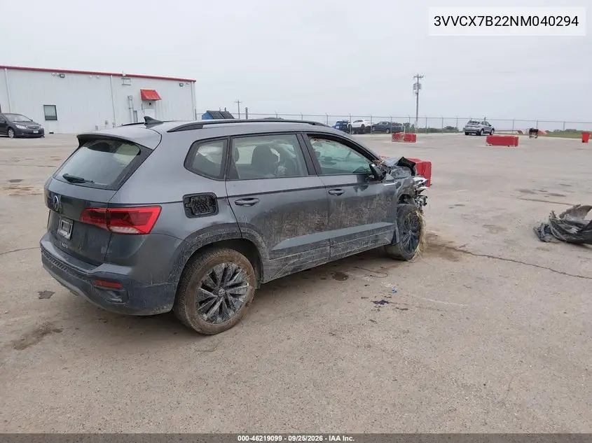 2022 VOLKSWAGEN TAOS VIN 3VVCX7B22NM040294 — фото 4