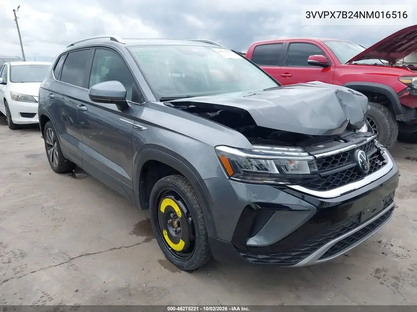 VOLKSWAGEN TAOS 2022, VIN 3VVPX7B24NM016516