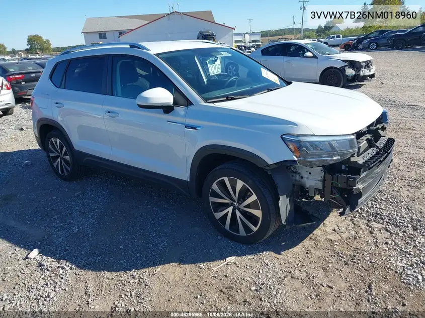 VOLKSWAGEN TAOS 2022, VIN 3VVWX7B26NM018960