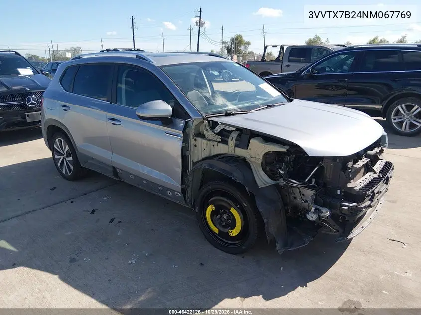VOLKSWAGEN TAOS 2022, VIN 3VVTX7B24NM067769