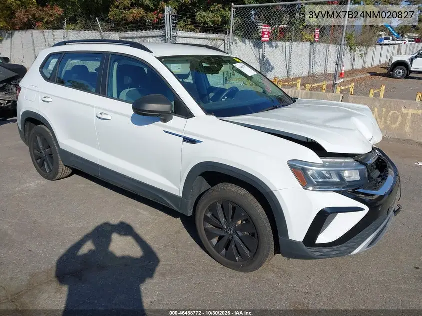 VOLKSWAGEN TAOS 2022, VIN 3VVMX7B24NM020827
