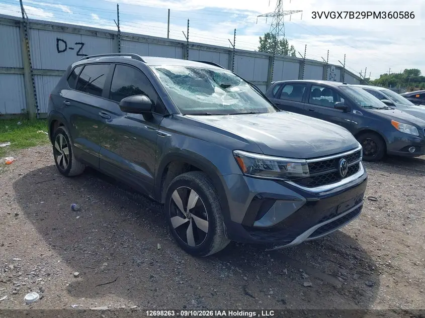 VOLKSWAGEN TAOS 2023, VIN 3VVGX7B29PM360586