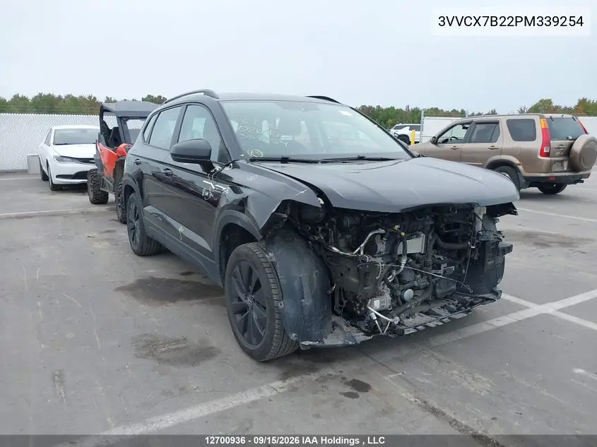 VOLKSWAGEN TAOS 2023, VIN 3VVCX7B22PM339254
