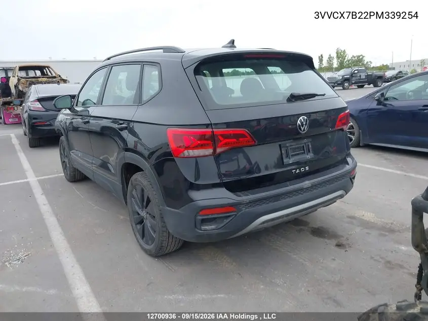 2023 VOLKSWAGEN TAOS VIN 3VVCX7B22PM339254 — фото 3