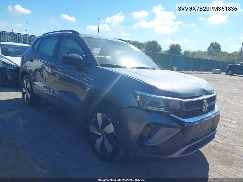 VOLKSWAGEN TAOS 2023, VIN 3VVGX7B20PM361836