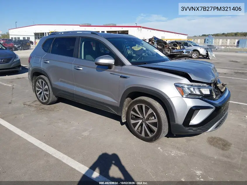 VOLKSWAGEN TAOS 2023, VIN 3VVNX7B27PM321406