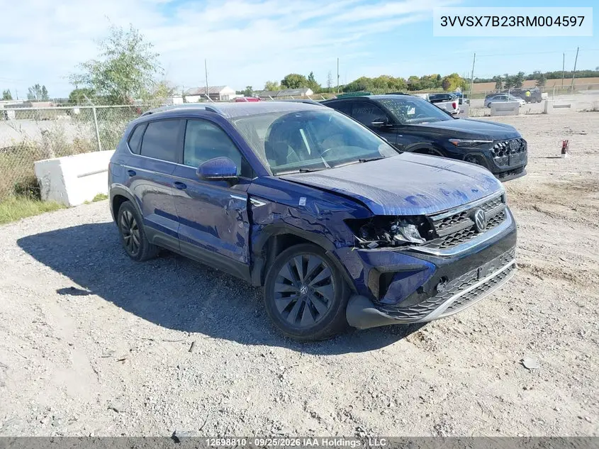 VOLKSWAGEN TAOS 2024, VIN 3VVSX7B23RM004597