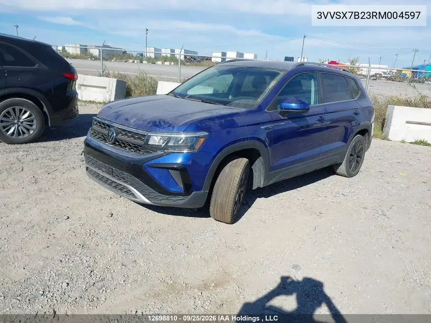 2024 VOLKSWAGEN TAOS VIN 3VVSX7B23RM004597 — фото 2