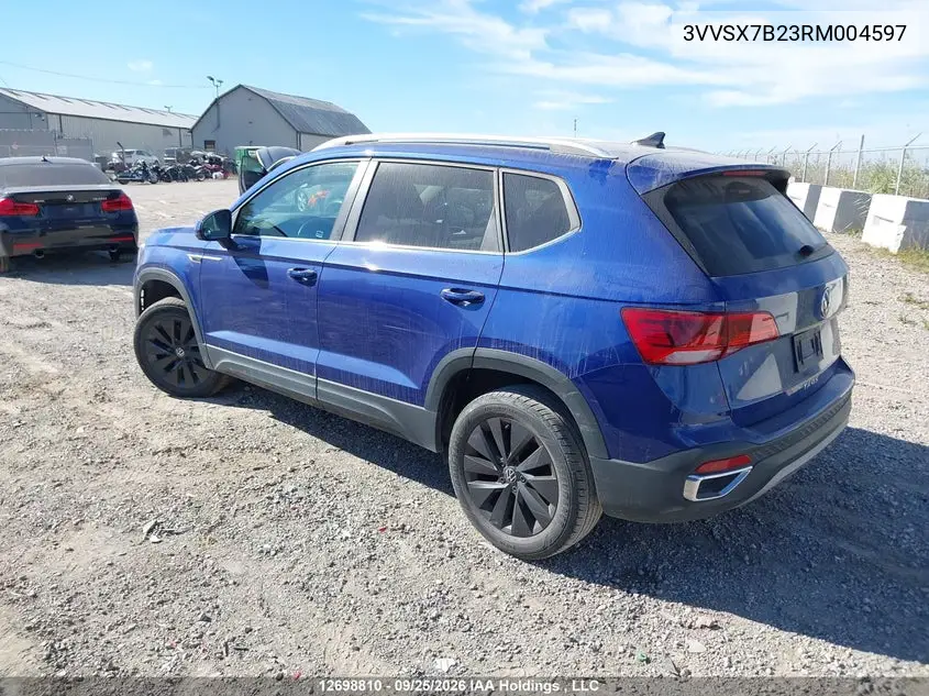2024 VOLKSWAGEN TAOS VIN 3VVSX7B23RM004597 — фото 3