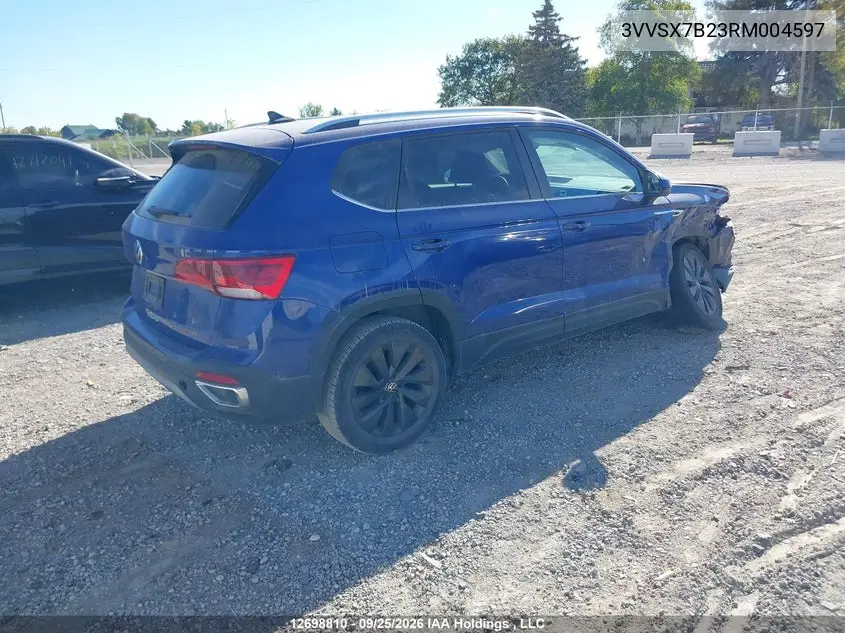 2024 VOLKSWAGEN TAOS VIN 3VVSX7B23RM004597 — фото 4
