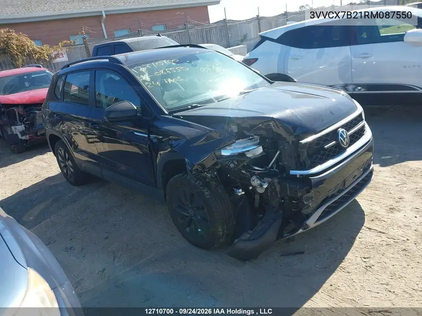 VOLKSWAGEN TAOS 2024, VIN 3VVCX7B21RM087550