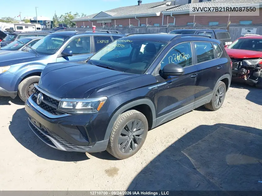 2024 VOLKSWAGEN TAOS VIN 3VVCX7B21RM087550 — фото 2