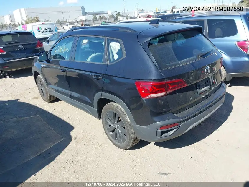 2024 VOLKSWAGEN TAOS VIN 3VVCX7B21RM087550 — фото 3