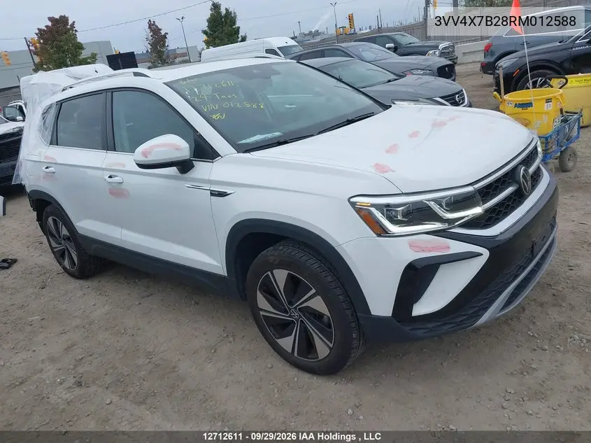 VOLKSWAGEN TAOS 2024, VIN 3VV4X7B28RM012588