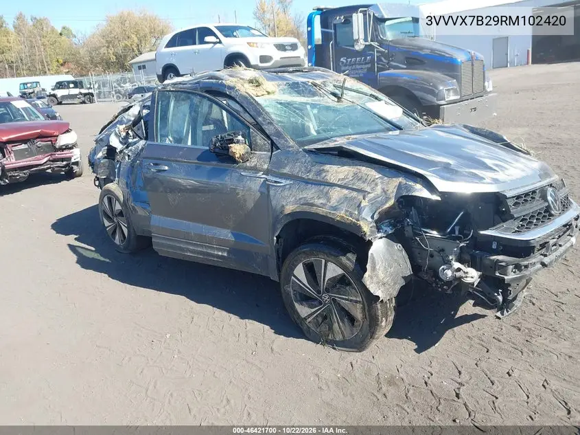 VOLKSWAGEN TAOS 2024, VIN 3VVVX7B29RM102420