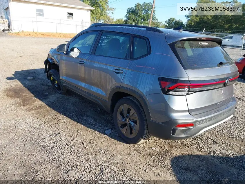 2025 VOLKSWAGEN TAOS VIN 3VV5C7B23SM058397 — фото 3