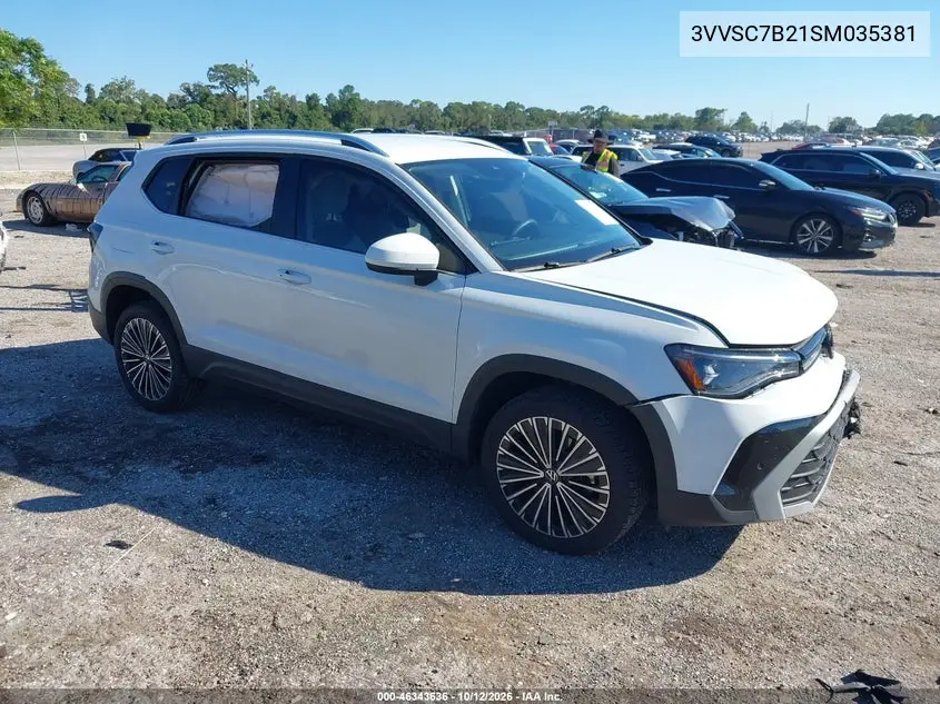 VOLKSWAGEN TAOS 2025, VIN 3VVSC7B21SM035381