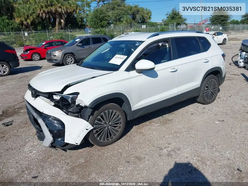 2025 VOLKSWAGEN TAOS VIN 3VVSC7B21SM035381 — фото 2