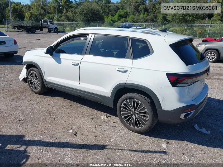 2025 VOLKSWAGEN TAOS VIN 3VVSC7B21SM035381 — фото 3
