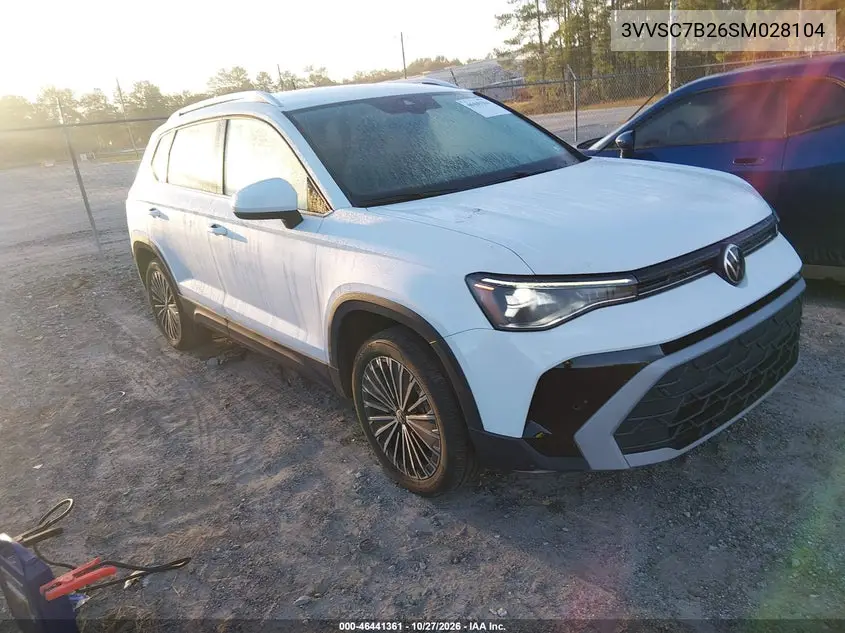VOLKSWAGEN TAOS 2025, VIN 3VVSC7B26SM028104