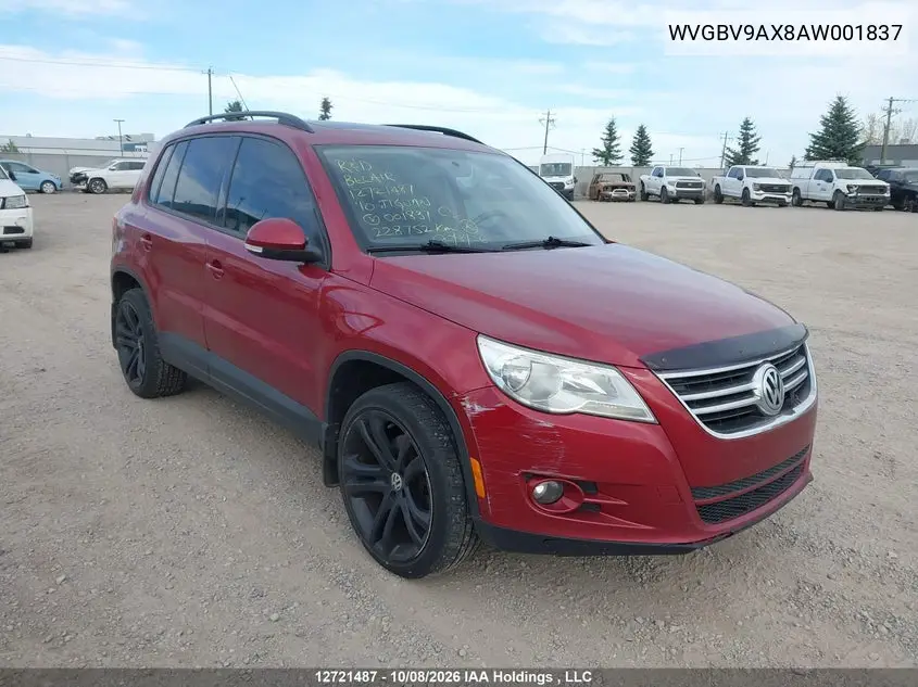VOLKSWAGEN TIGUAN 2010, VIN WVGBV9AX8AW001837