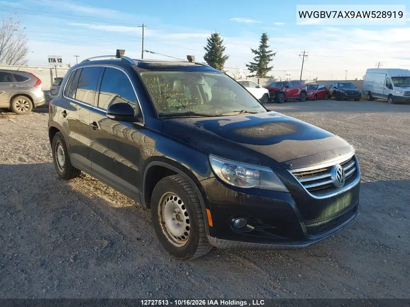 VOLKSWAGEN TIGUAN 2010, VIN WVGBV7AX9AW528919