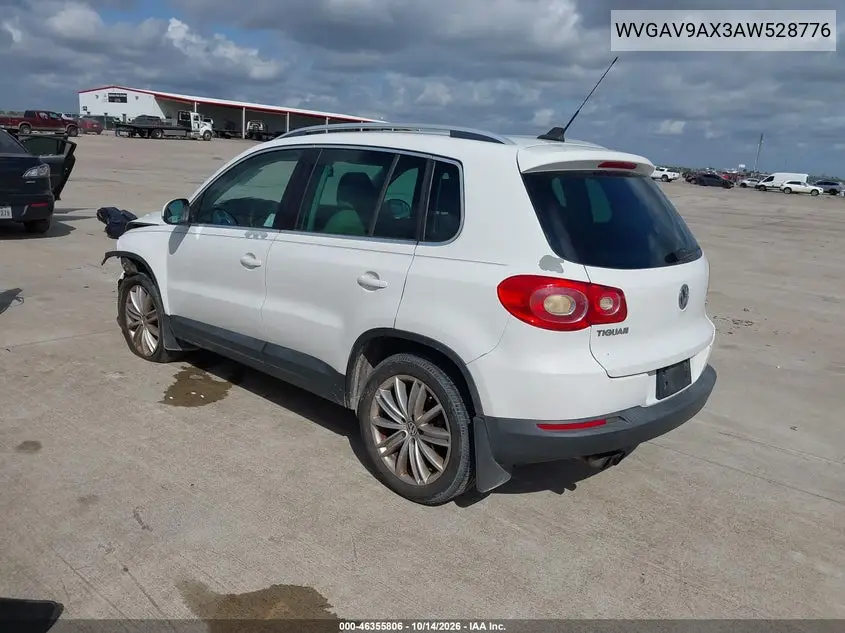 2010 VOLKSWAGEN TIGUAN VIN WVGAV9AX3AW528776 — фото 3