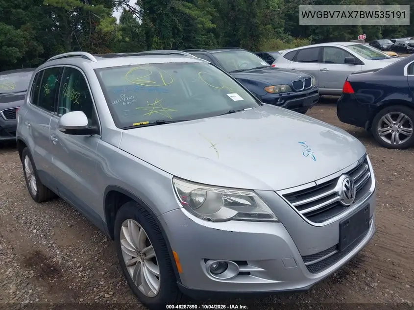VOLKSWAGEN TIGUAN 2011, VIN WVGBV7AX7BW535191